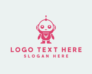 Preschool - Robot Educational App logo design