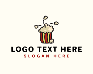 Popcorn Snack Cinema Logo