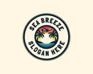 Beach Airplane Resort logo design