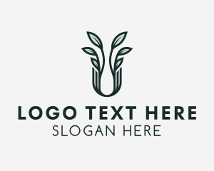 Floral - Gardening Letter U logo design