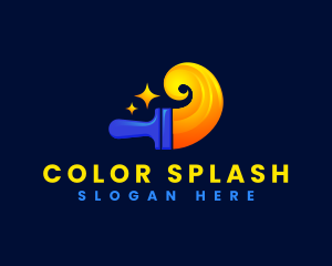 Paint Brush Renovation Paint logo design