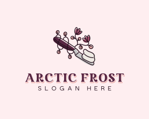 Floral Icing Spatula logo design