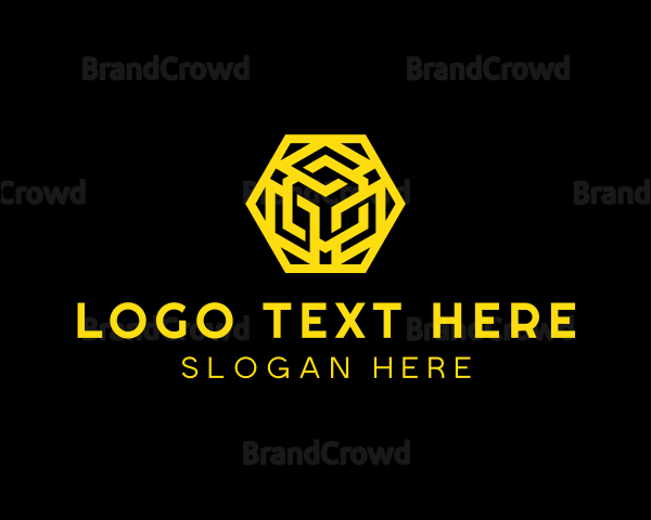 Hexagon Geometric Tech Logo