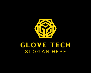 Hexagon Geometric Tech logo design