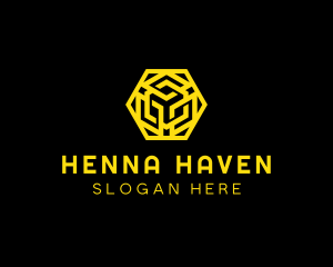 Hexagon Geometric Tech logo design