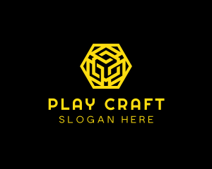 Hexagon Geometric Tech logo design