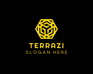 Hexagon Geometric Tech logo design