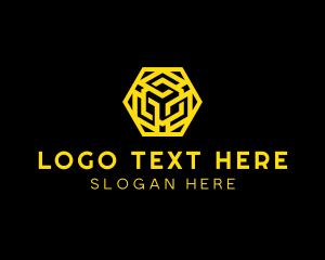 Hexagon Geometric Tech Logo