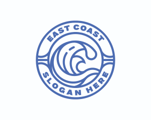 Waves Coast Surf logo design