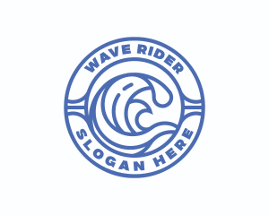 Waves Coast Surf logo design