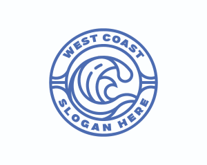 Waves Coast Surf logo design