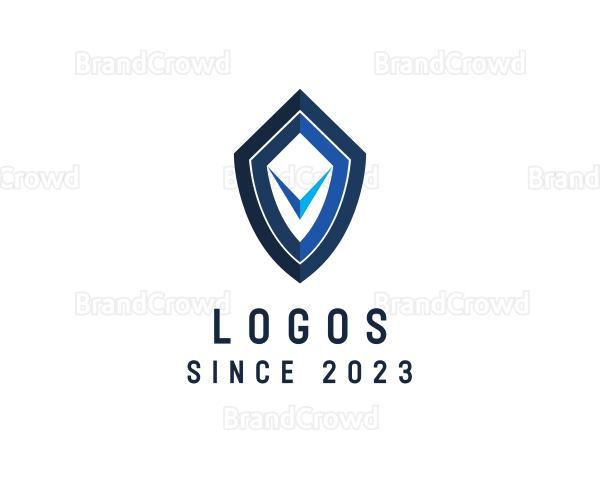 Security Shield Company Letter V Logo