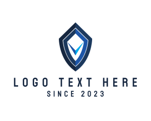 Protection - Security Shield Company Letter V logo design