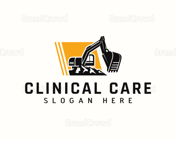 Demolition Excavator Machinery Logo