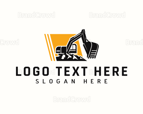 Demolition Excavator Machinery Logo