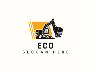 Quarry - Demolition Excavator Machinery logo design