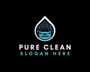 Droplet Car Cleaning logo design