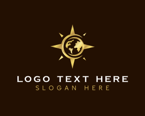 Location - Navigation Compass Globe logo design