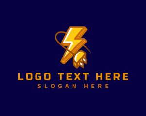 Cable - Plug Electricity Lightning logo design