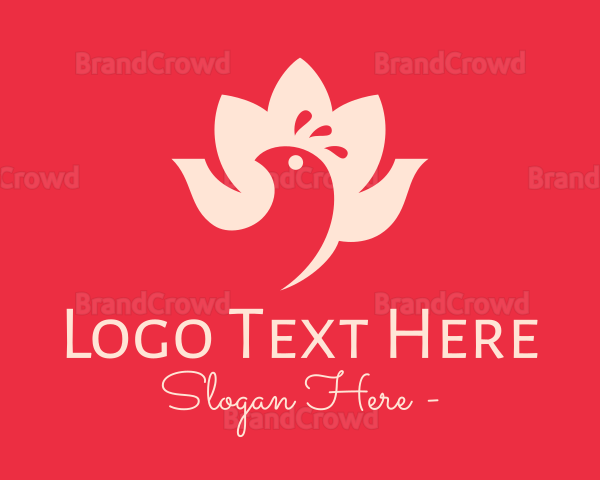 Lotus Flower Bird Logo