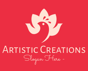 Lotus Flower Bird logo design