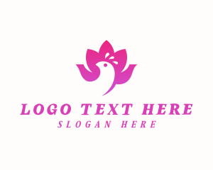 Peacock - Lotus Flower Peacock logo design