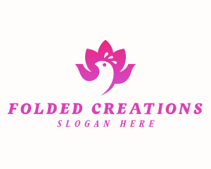 Lotus Flower Peacock logo design