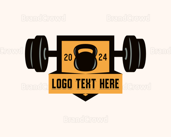 Barbell Weights Weightlifting Logo