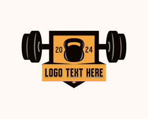 Barbell Weights Weightlifting Logo