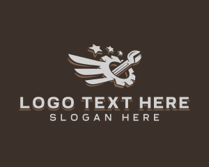 Cog - Industrial Cogwheel Wrench logo design