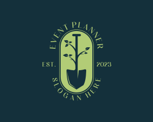 Leaf - Shovel Plant Leaf Landscaping logo design