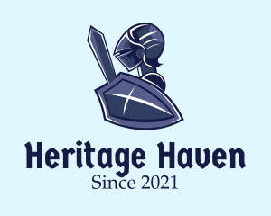 History - Medieval Knight Armor logo design