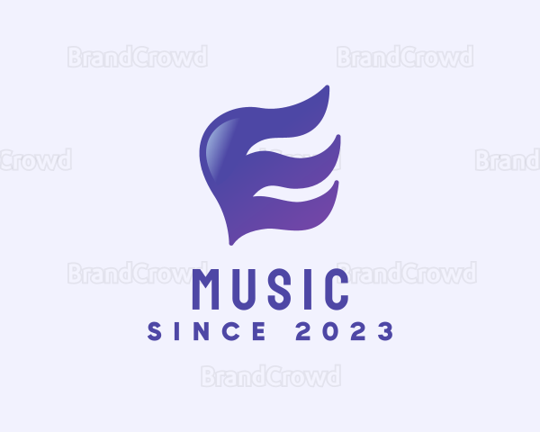 Purple Fashion Letter E Logo