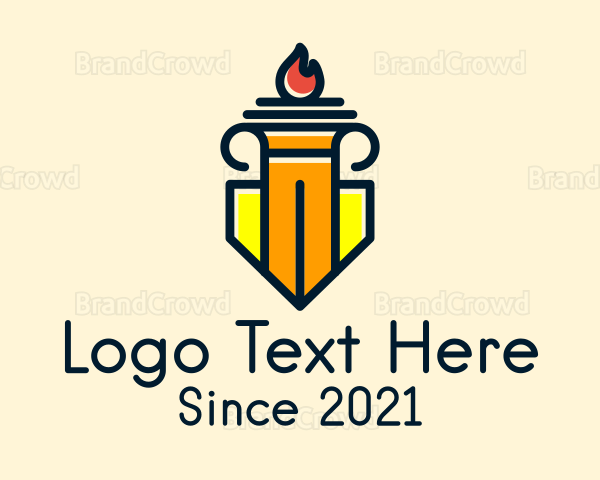 Column Shield Torch Logo