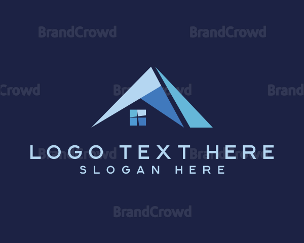 Geometric Triangle Roofing Logo