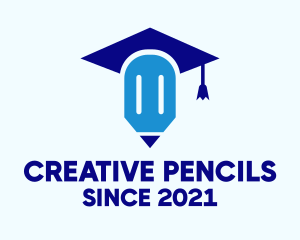 Pencil Book Cap logo design