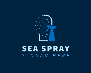 Bottle Spray Cleaner logo design