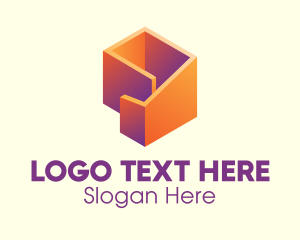 Letter Hn - 3D Abstract Shape logo design