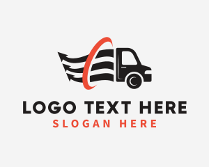 Distribution - Automotive Transport Truck logo design