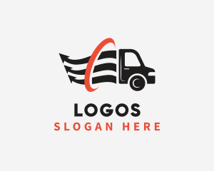 Movers - Automotive Transport Truck logo design