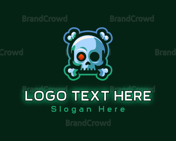 Spade Eye Skull Logo