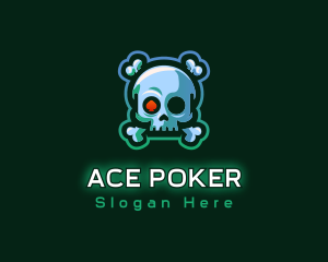 Poker - Spade Eye Skull logo design