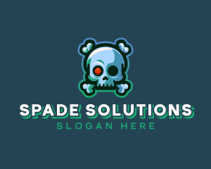 Spade Eye Skull logo design