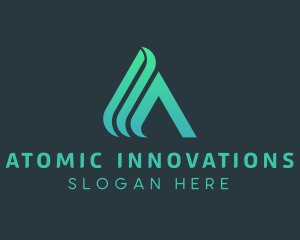 Modern Tech Wave Letter A logo design