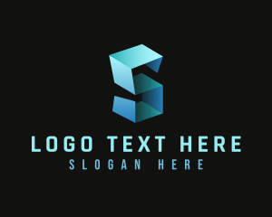 Gradient - Origami Fold Startup Letter S logo design