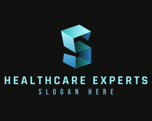 Origami Fold Startup Letter S Logo