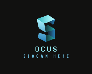 Origami Fold Startup Letter S Logo