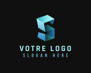 Origami Fold Startup Letter S Logo