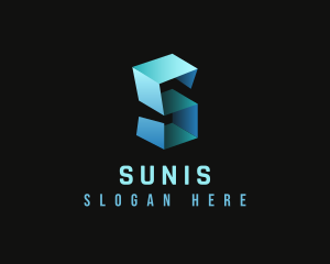 Origami Fold Startup Letter S logo design