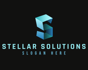 Origami Fold Startup Letter S logo design